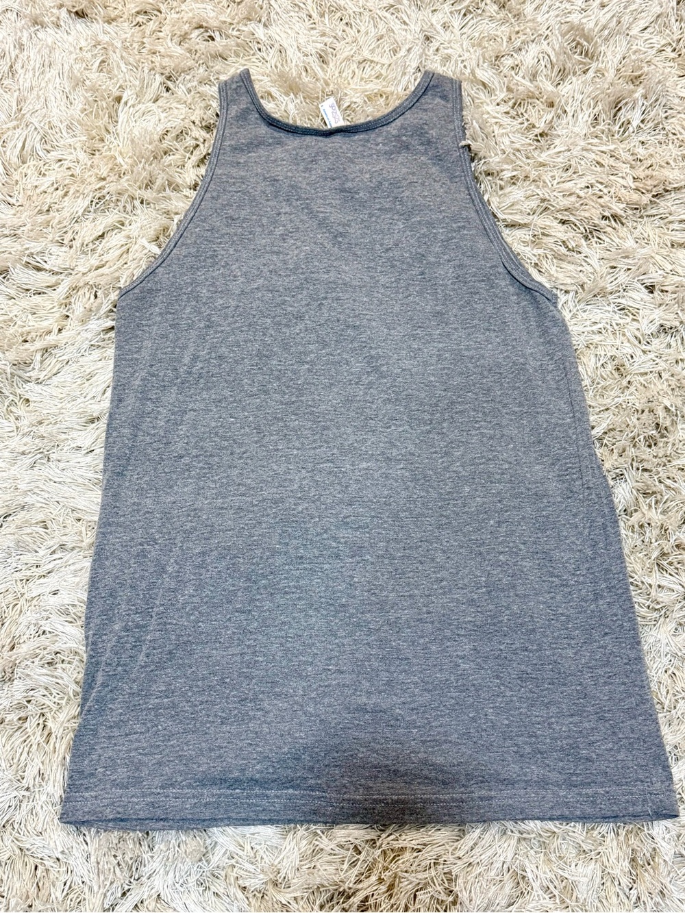 American Apparel Road Trips & Donuts Graphic Tank Top Heather Gray Medium - Picture 8 of 8